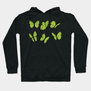 Lime green butterfly sticker pack Hoodie